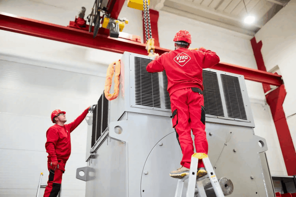 3 piezas Motores eléctricos especiales de alta tensión de doble velocidad H27RG 1700/1000 kW para ventilador de gases de combustión